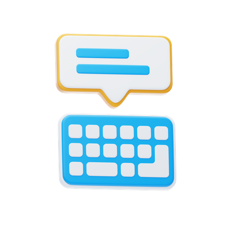Typing Message  3D Icon