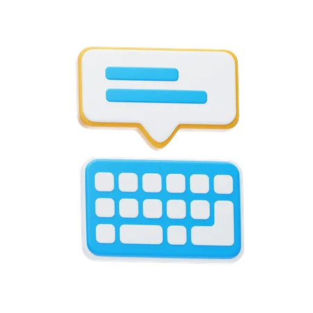 Typing Message  3D Icon