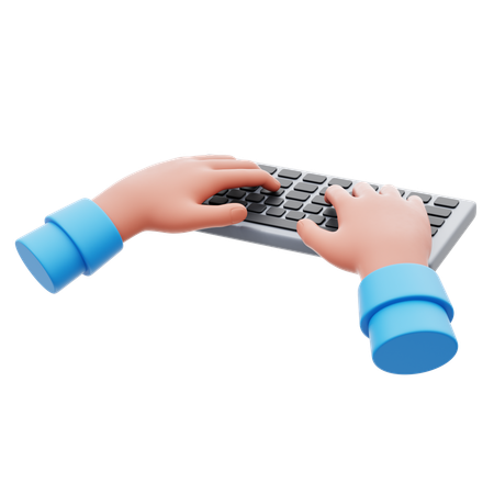Typing on Keyboard  3D Icon