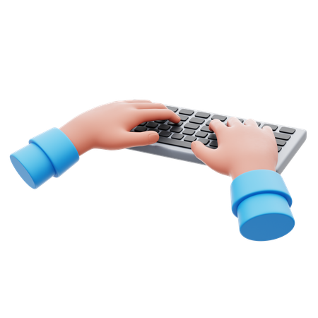 Typing on Keyboard  3D Icon