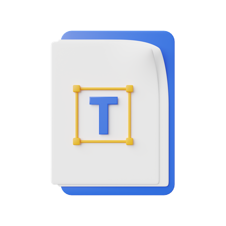 Typografie  3D Icon