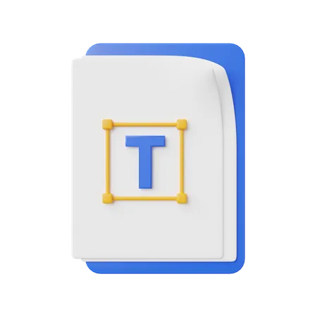 Typografie  3D Icon