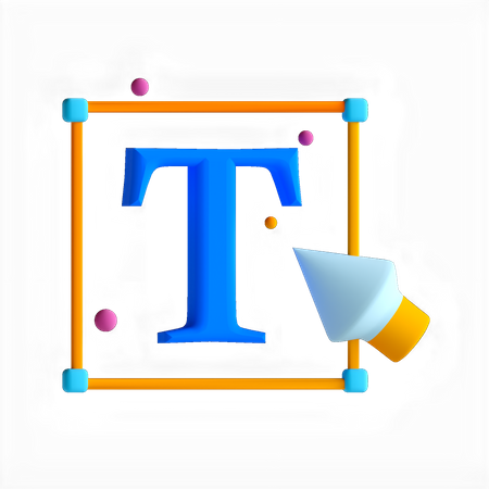 Typografie  3D Icon