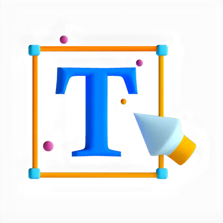 Typografie  3D Icon