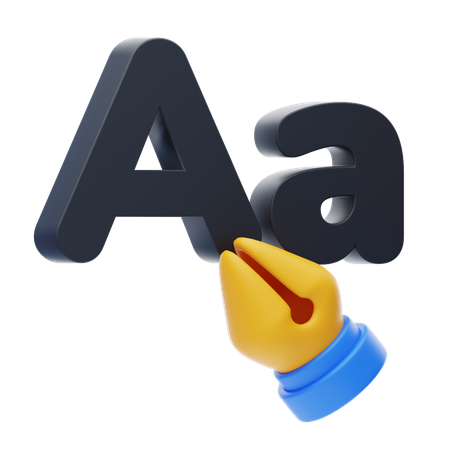 Typographie  3D Icon