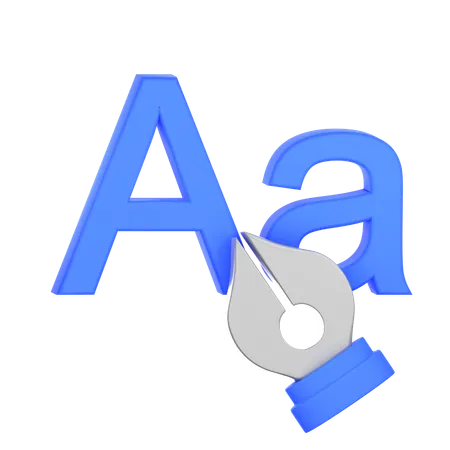 Typographie  3D Icon