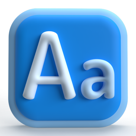 Typographie  3D Icon