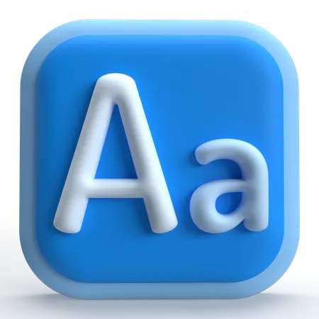 Typographie  3D Icon