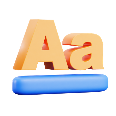 Typographie  3D Icon