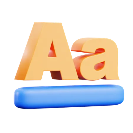 Typographie  3D Icon