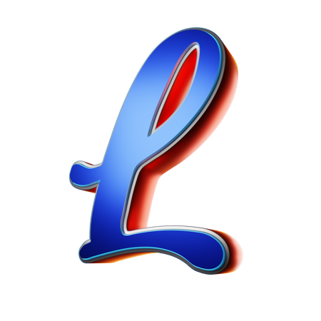 Typographie lettre majuscule b  3D Icon