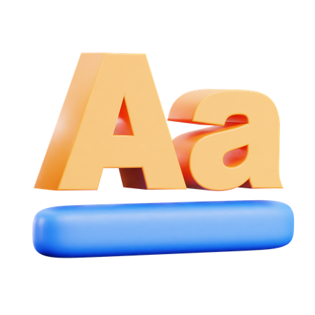 Typography  3D Icon