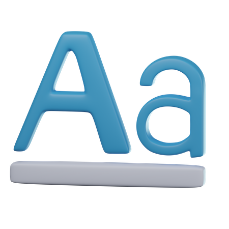 Typography  3D Icon