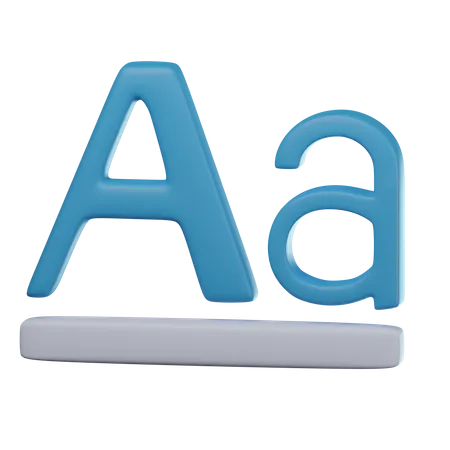 Typography  3D Icon