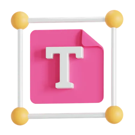 Typography  3D Icon