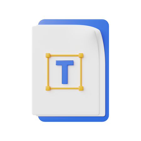 Typography  3D Icon