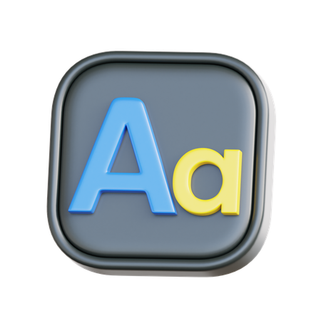 Typography  3D Icon