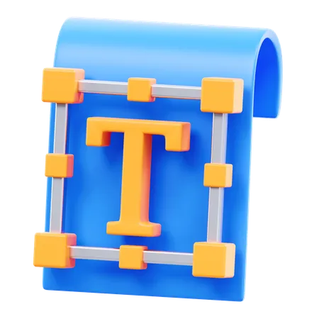 Typography  3D Icon