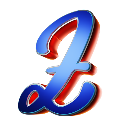 Typography Capital Letter Z  3D Icon