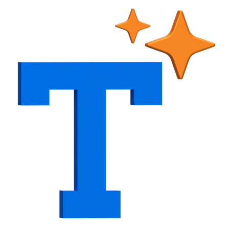Typography Font Tool  3D Icon