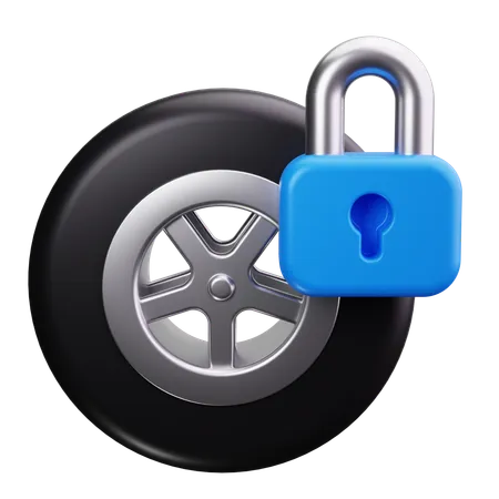 Tyre Security  3D Icon