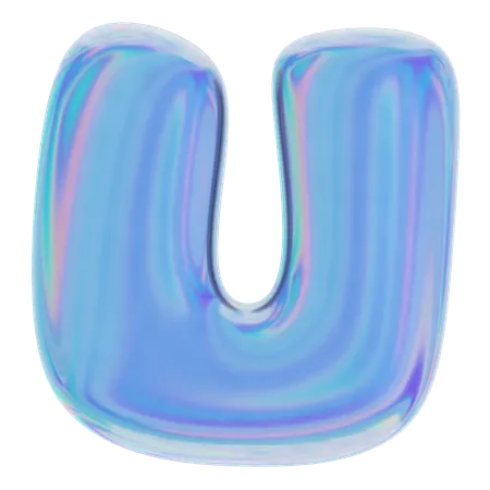 U Abstract Shape  3D Icon