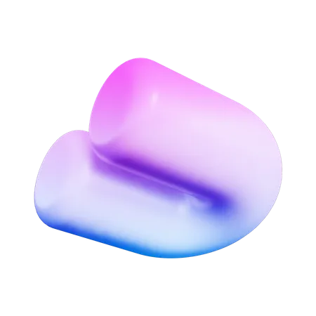 Gradient Abstract Shape 3 D Icon 3D Icon