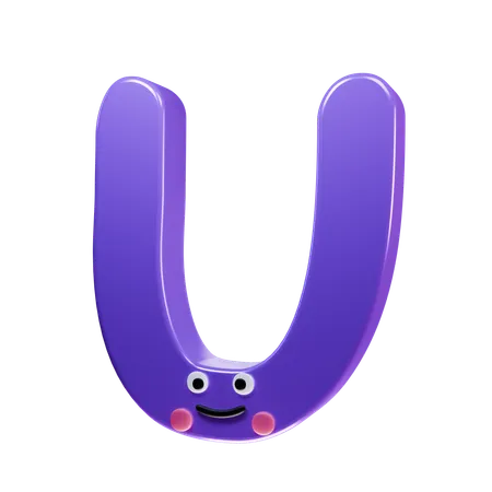 U Alphabet  3D Icon