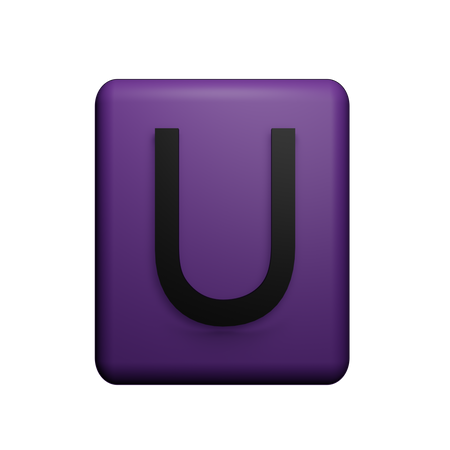 U Alphabet  3D Icon