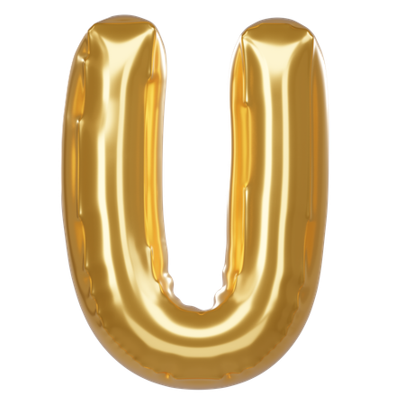 U Alphabet  3D Icon