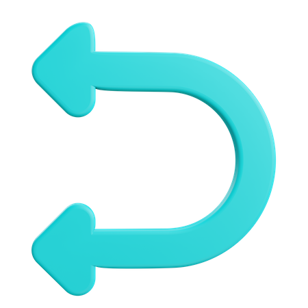U Arrow  3D Icon