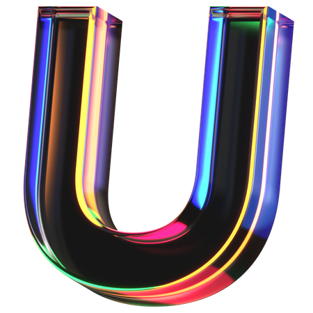 Buchstabe u  3D Icon