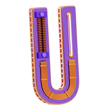 Buchstabe u  3D Icon