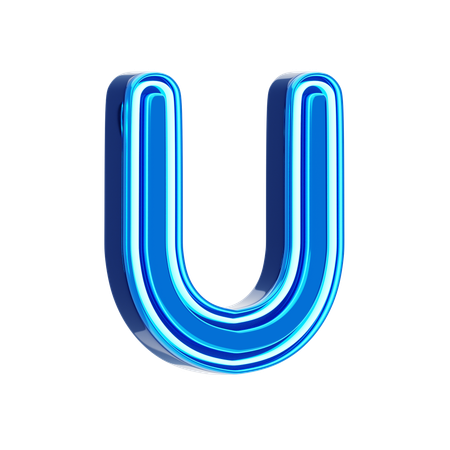 Buchstabe u  3D Icon