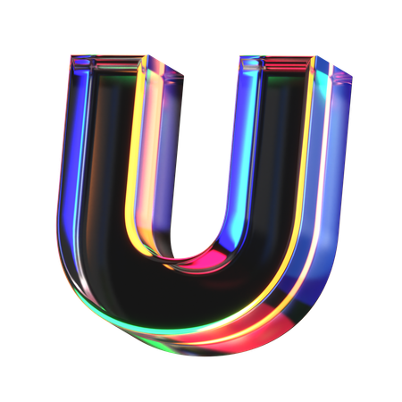 Buchstabe u  3D Icon