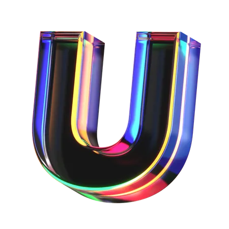 Buchstabe u  3D Icon