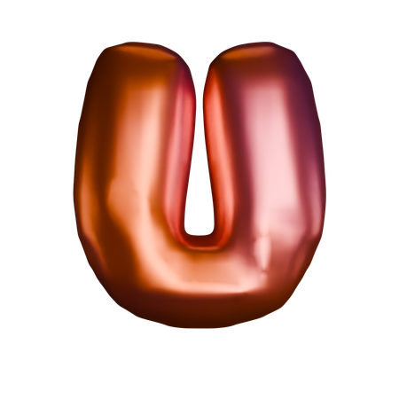 U 文字  3D Icon