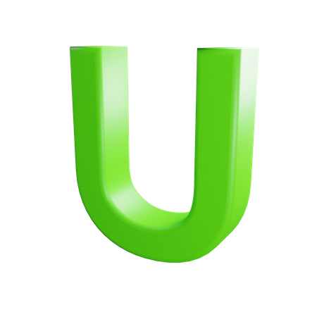 U Letter  3D Icon