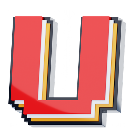 U Letter  3D Icon