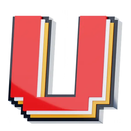 U Letter  3D Icon