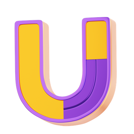 U Letter  3D Icon