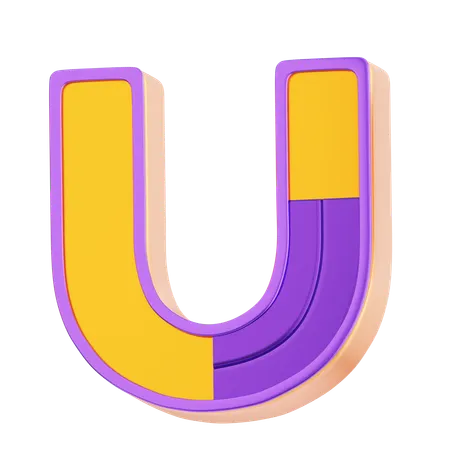 U Letter  3D Icon
