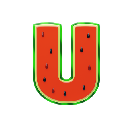 U Letter  3D Icon