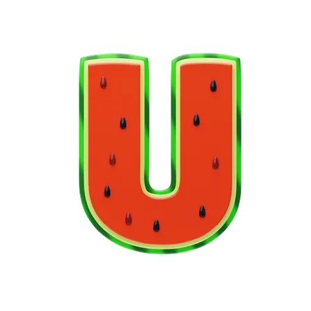 U Letter  3D Icon