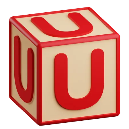 3 D U Letter Illustration 3D Icon