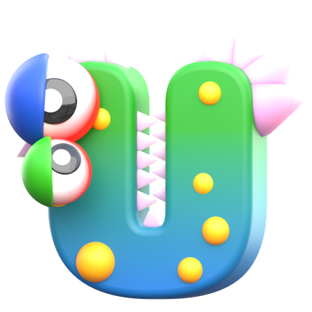 U Monster Alphabet  3D Icon