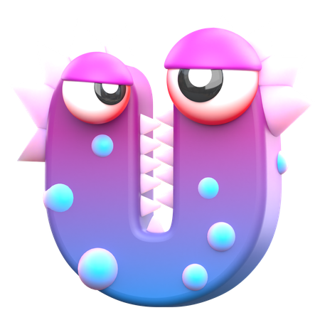 U Monster Alphabet  3D Icon