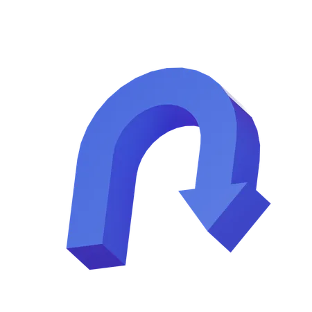 U-turn arrow  3D Icon