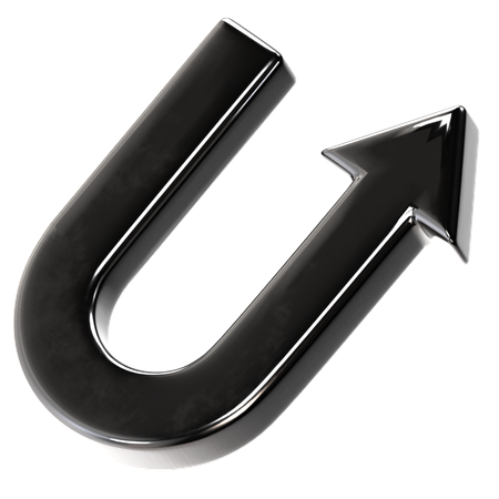 U Turn Arrow  3D Icon