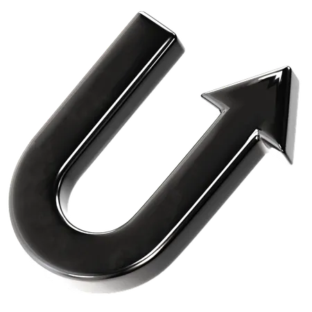 U Turn Arrow  3D Icon